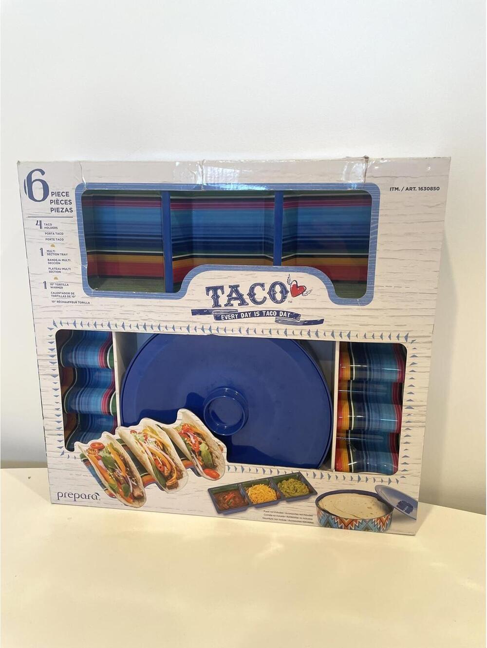 Prepara 6-Piece Melamine Taco Party Serving Set